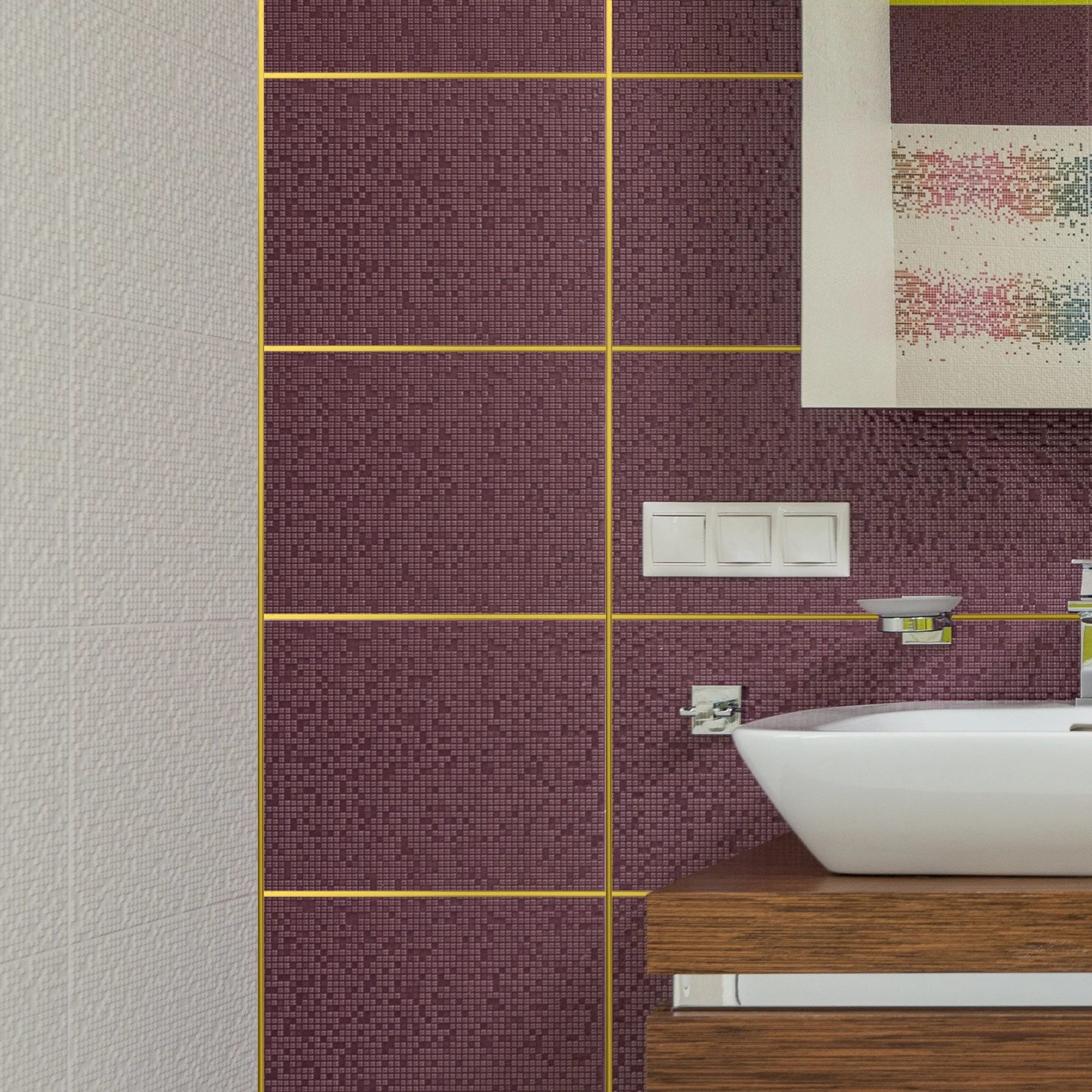 

1 Roll Flexible Peel and Stick Wall Trim Molding for Tile Edge Mirror Ceiling Corner Strip Decorative Border Molding Trim