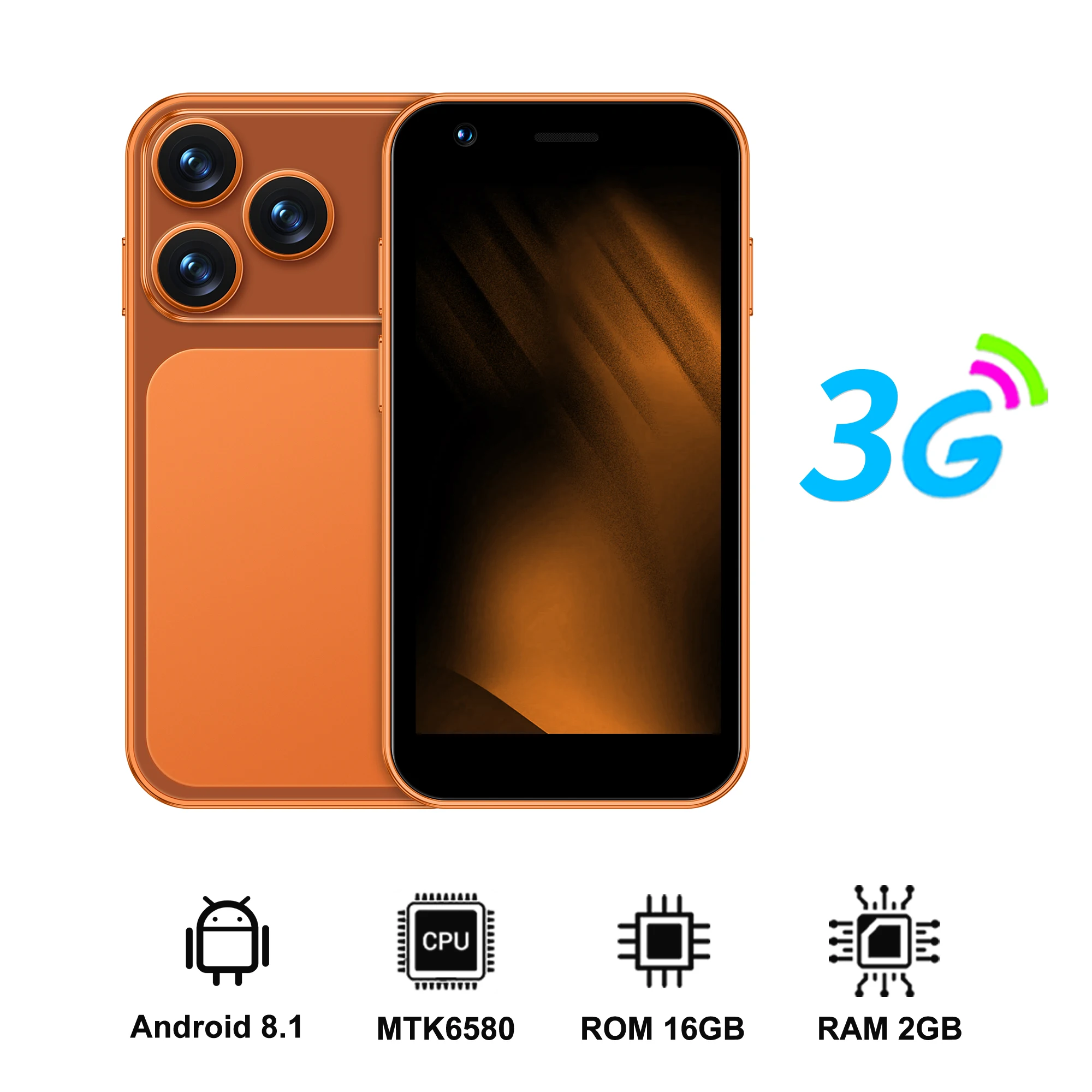 SERVO 18SE mini-smartphone Android 8.1 3G WCDMA Dual SIM Standby 3,0-inch scherm 2 GB RAM + 16 GB Play Store mobiele telefoons
