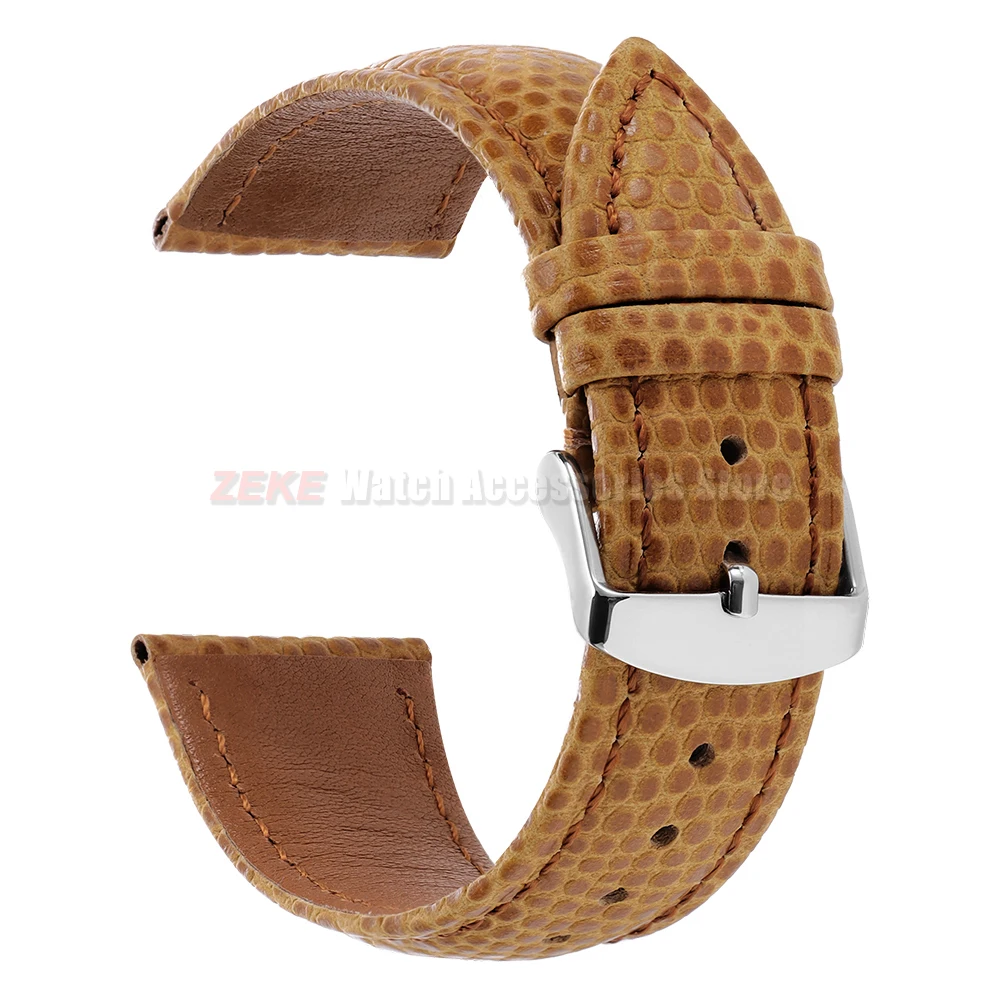 Echtleder-Uhrenarmband mit Eidechsenmuster, Wasserdicht, Schnellverschluss, Lederband 16/18mm 20mm 22mm Universeller Ersatz-Armbandriemen – Detail 21