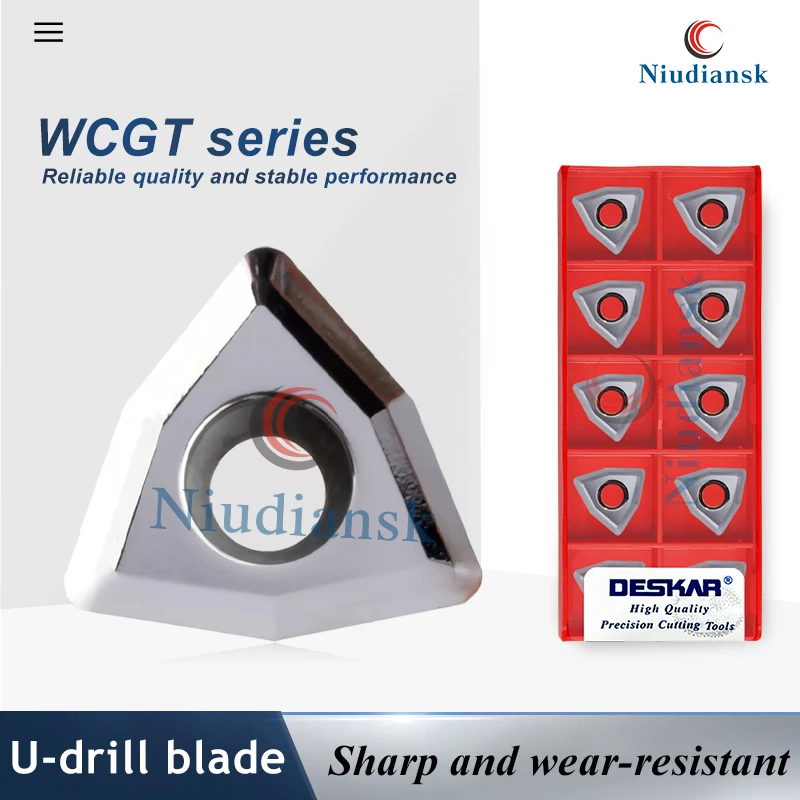 

WCGT050308/WCGT080412-AL Лезвия U-сверла Обрабатывающий центр с ЧПУ Алюминиевая вставка серии WCGT, используемая для обработанной меди и алюминия