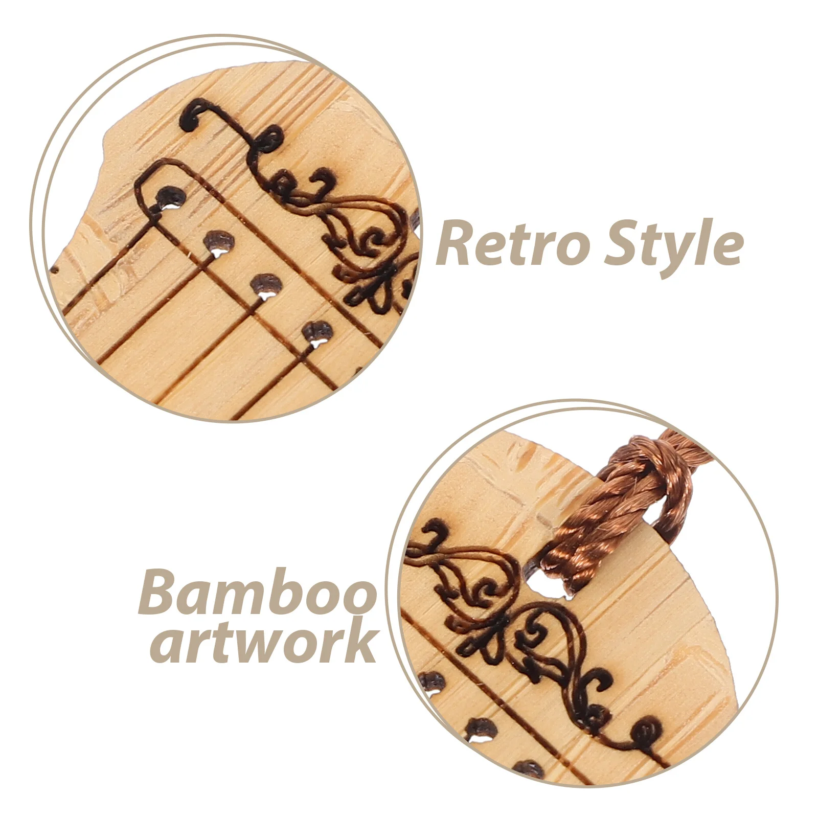 

4Pcs Bamboo Bookmarks Guqin Style Lightweight Reading Page Markers Decorative Bookmarks Gifts for Readers