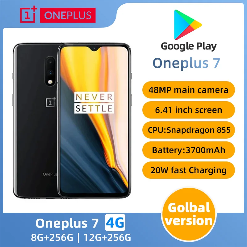 Oneplus 7 4G SmartPhone CPU Qualcomm Snapdragon 855 Battery capacity 3700mAh 48MP Cameraoriginal used phone