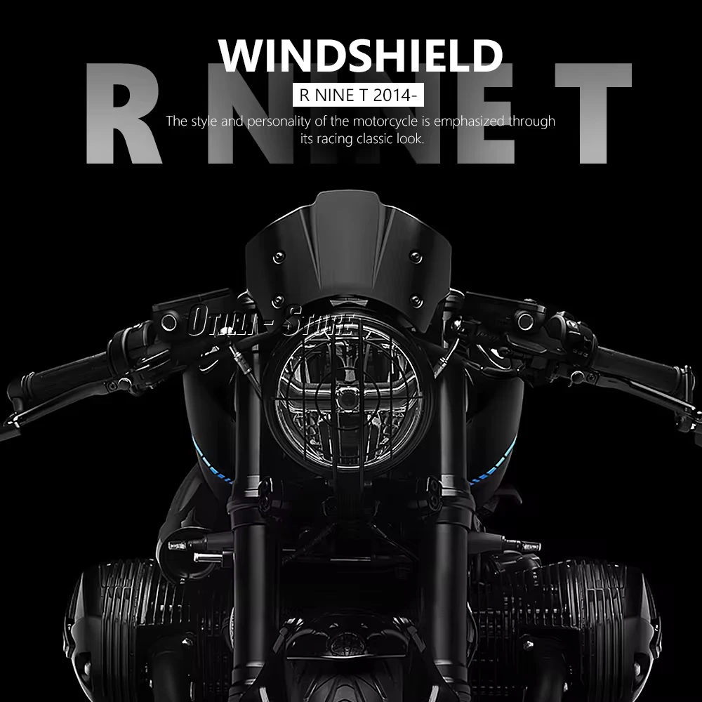 Motocykl čelního vítr deflektor kapotáž windshield hliník modifikace pro BMW R9T RNINET  R devět T NINET 2014 - 2023