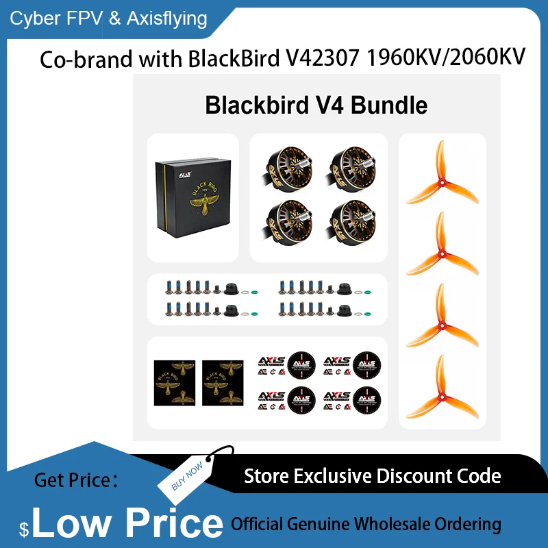Axisflying Co-brand with BlackBird V42307 1960KV 2060KV 5inch brushless top quality fpv freestyle Sbang motor
