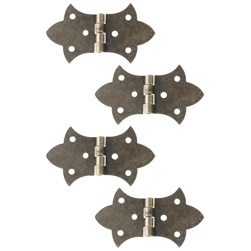 

4pcs Small Hinges For Jewelry Box Wooden Case Cabinet Lid Replacement Durable Metal Hinge Smooth Closing Noise Free Vintage