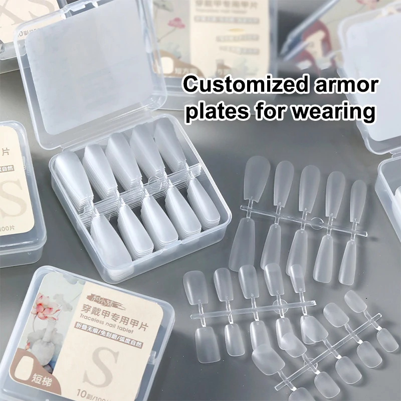 100PCS/Box False Nails Press On nails Artificial Clear Fake Nail Tips For Extension Manicure DIY Decoration Tools