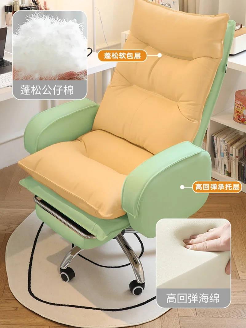 

Simplicity Rotate Office Chair Recliner Comfort Backrest Computer Home Office Chair Bedroom Vanity Cadeira Office Furniture LVOC