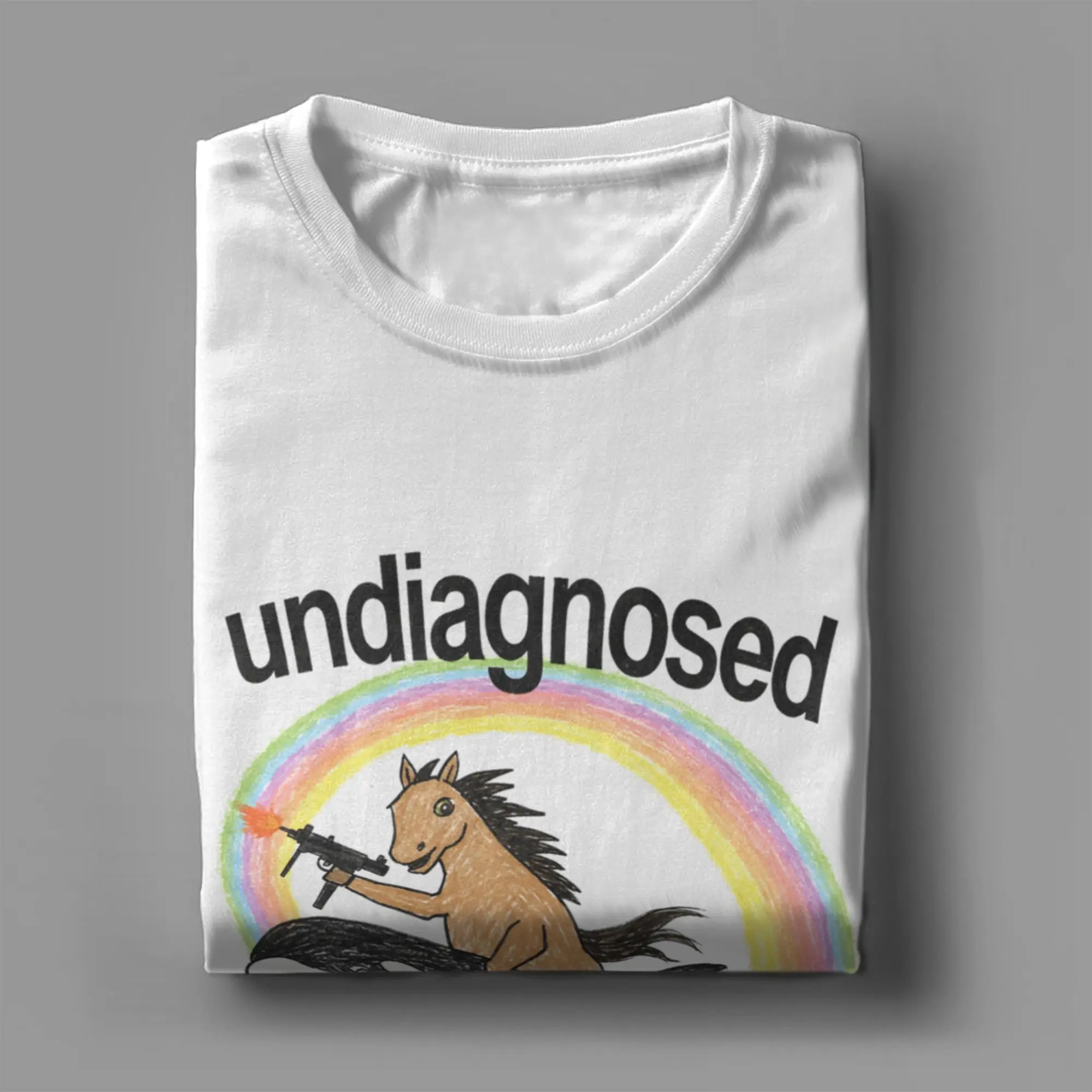 Undiagnostiziert, aber etwas stimmt nicht Pferd mit Orca-Wal T-Shirt Harajuku T-Shirts Kurzarm Y2K Spaß-T-Shirt 100% Baumwolle – Detail 4