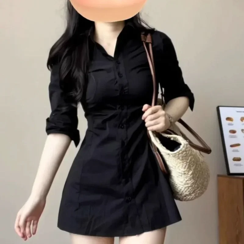 

Slender Women's Clothing Dress Slim POLO Collar Fashiona BlSimpleHot Selling and Versatile Long Sleeve Versatile Popularity