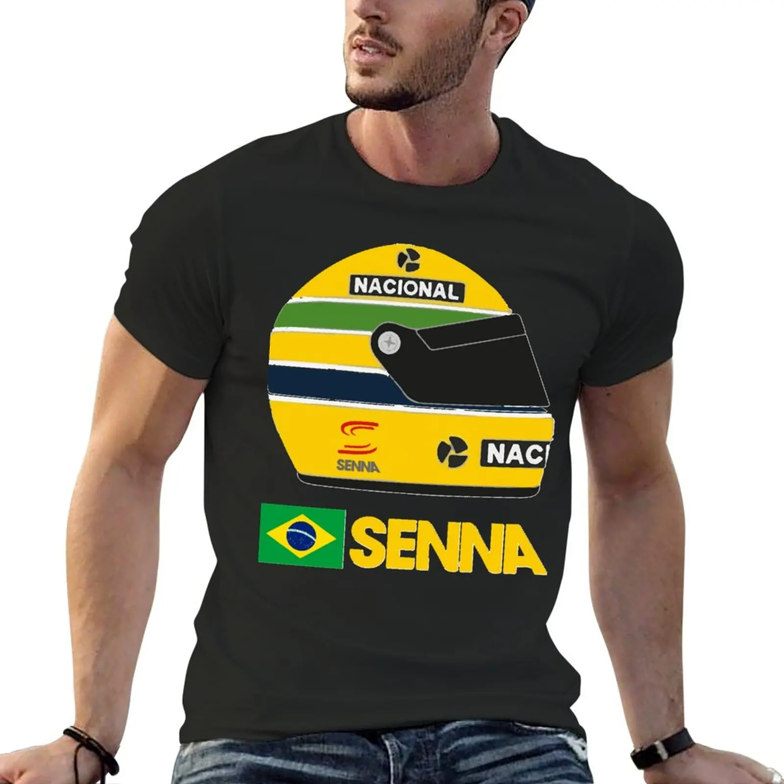 アイルトン・セナクラシック-tシャツ夏のトップ夏-2025-カスタマイズバスケットボールグラフィック-tシャツ-tシャツ男性