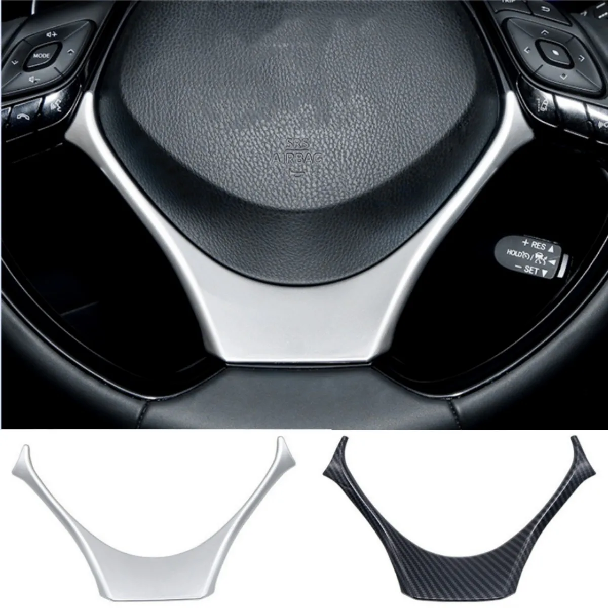 

For Toyota C-HR CHR C HR 2016 2017 2018 2019 AccessoriesCar Styling Steering Wheel Sequins Sticker Trim Cover Interior Moulding