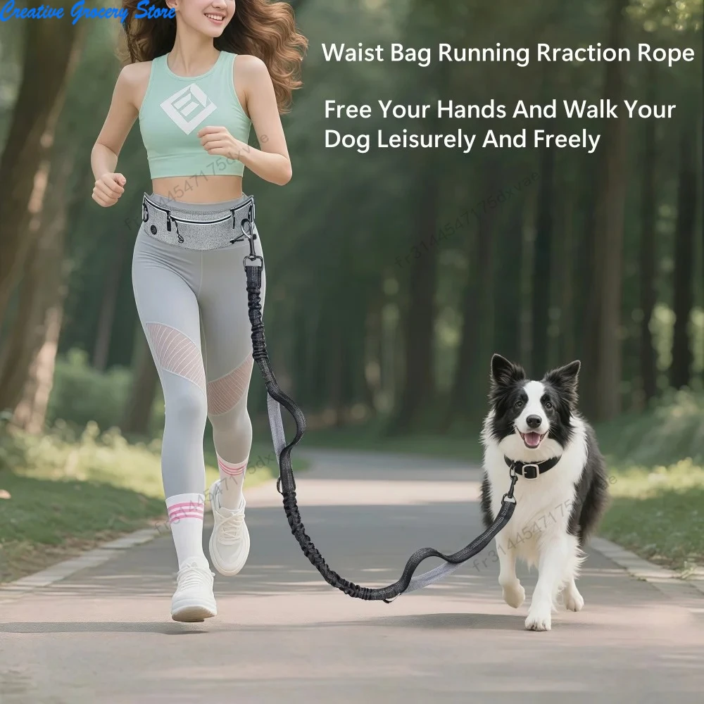 

Нейлоновый светоотражающий взрывозащищенный поводок для собак с многофункциональной выдвижной спортивной поясной сумкой и веревкой для выгула питомцев