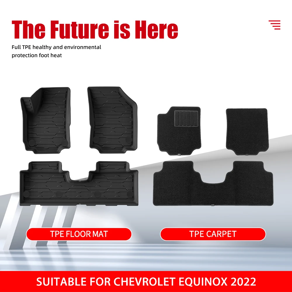 حصيرة أرضية سيارة عالية الجودة مخصصة لسيارة شيفروليه الاعتدال 2022 مخصصة TPE ثلاثية الأبعاد سجادة سيارة مقاومة للماء