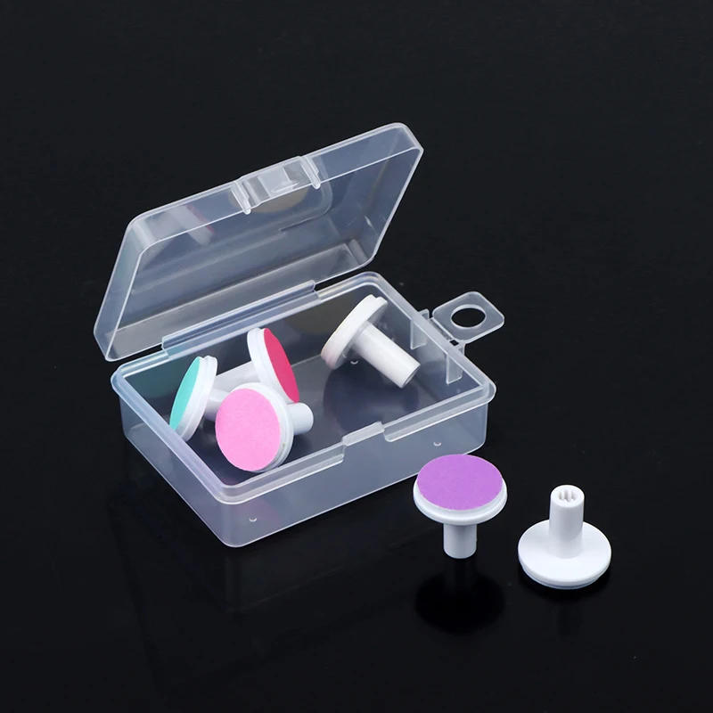 6Pcs/Box Trimmer Refill Baby Nail File Pads Durable Abrasive Paper Grinder Nail Grinding Heads Nail Clipper Nail Trimmer Pads