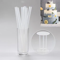 10Pcs Reusable 24cm 30cm Cake Dowels White Plastic Cake Support Rods Round Dowels Straws