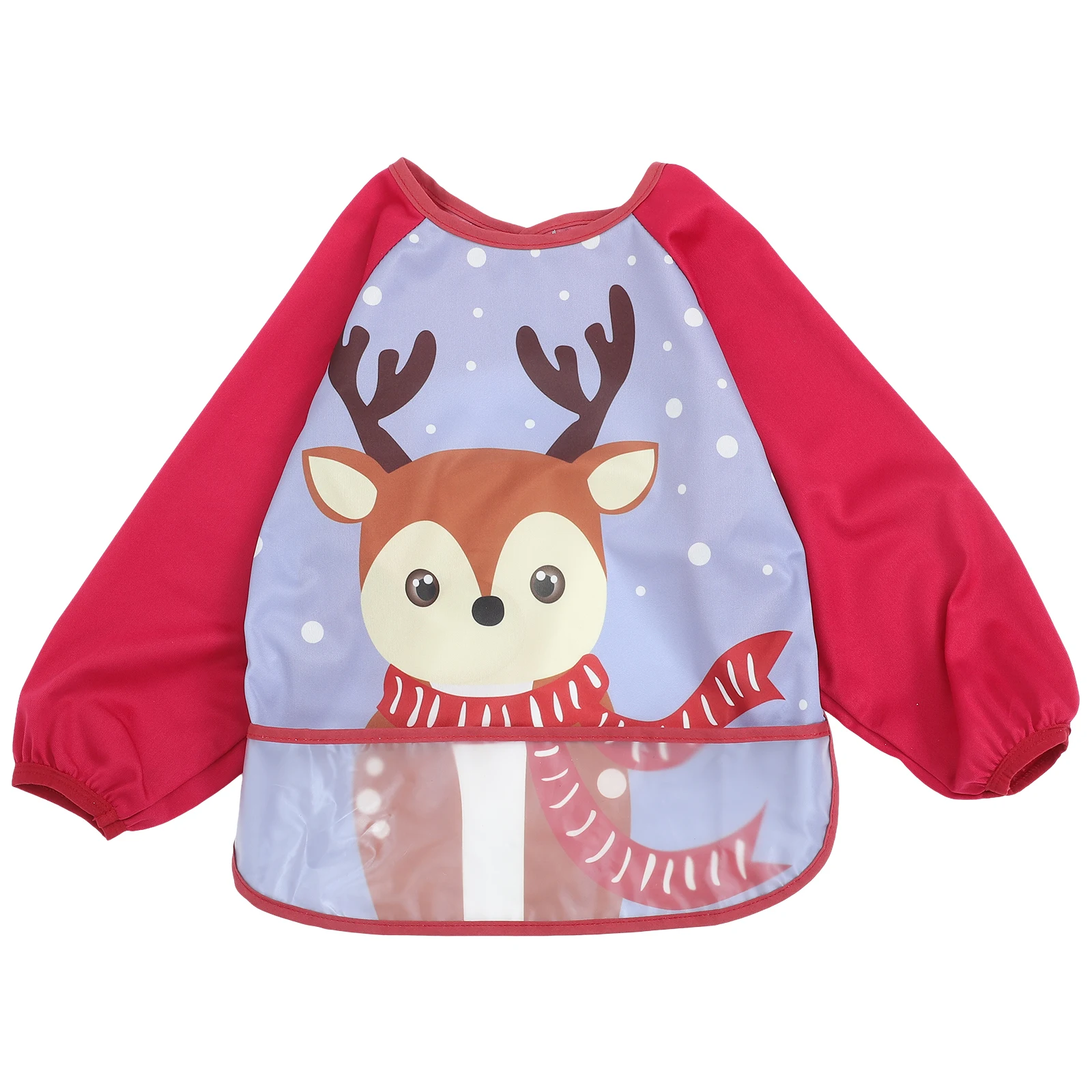 مريلة أطفال مقاومة للماء بأكمام طويلة وغطاء كامل للأطفال الصغار مريلة للتغذية وحماية الطعام للأطفال #1