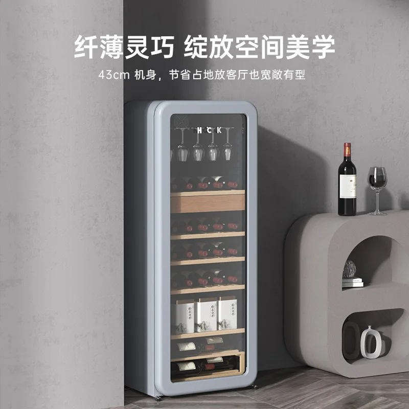 Wine cabinet household constant temperature and humidity tea built-in living room ultra thin ice bar refrigerator