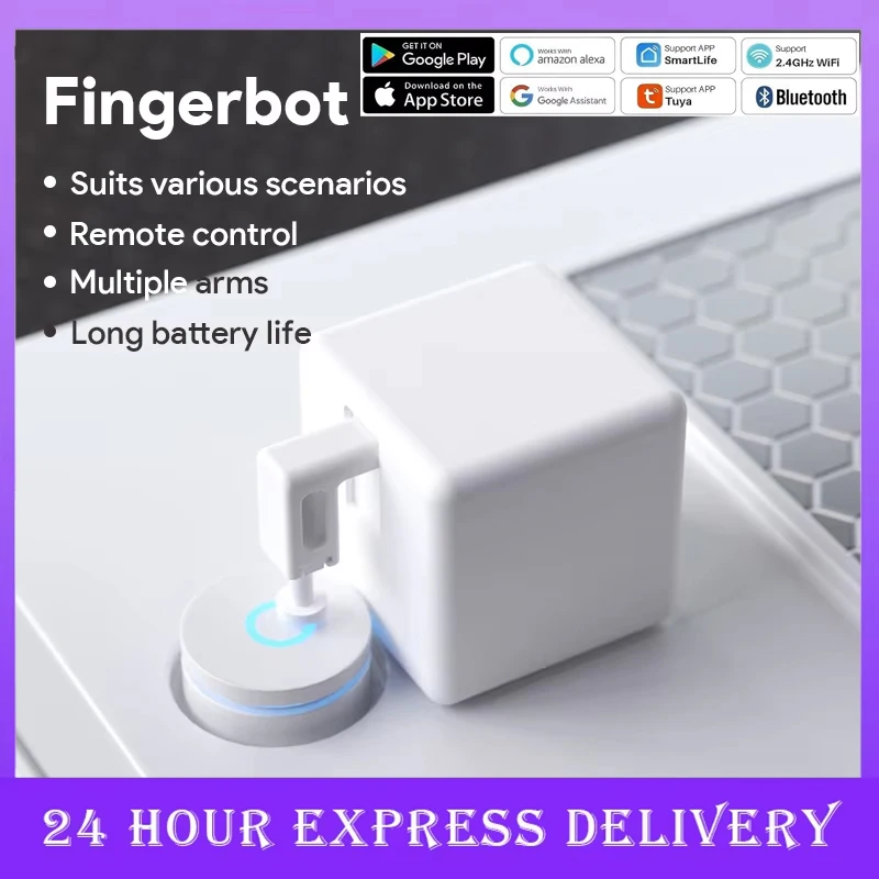 Tuya Zigbee3.0 commutateur de doigt intelligent Bot télécommande rideaux de Garage bouton Robot poussoir fonctionne avec Alexa Google Home Assitant vocal