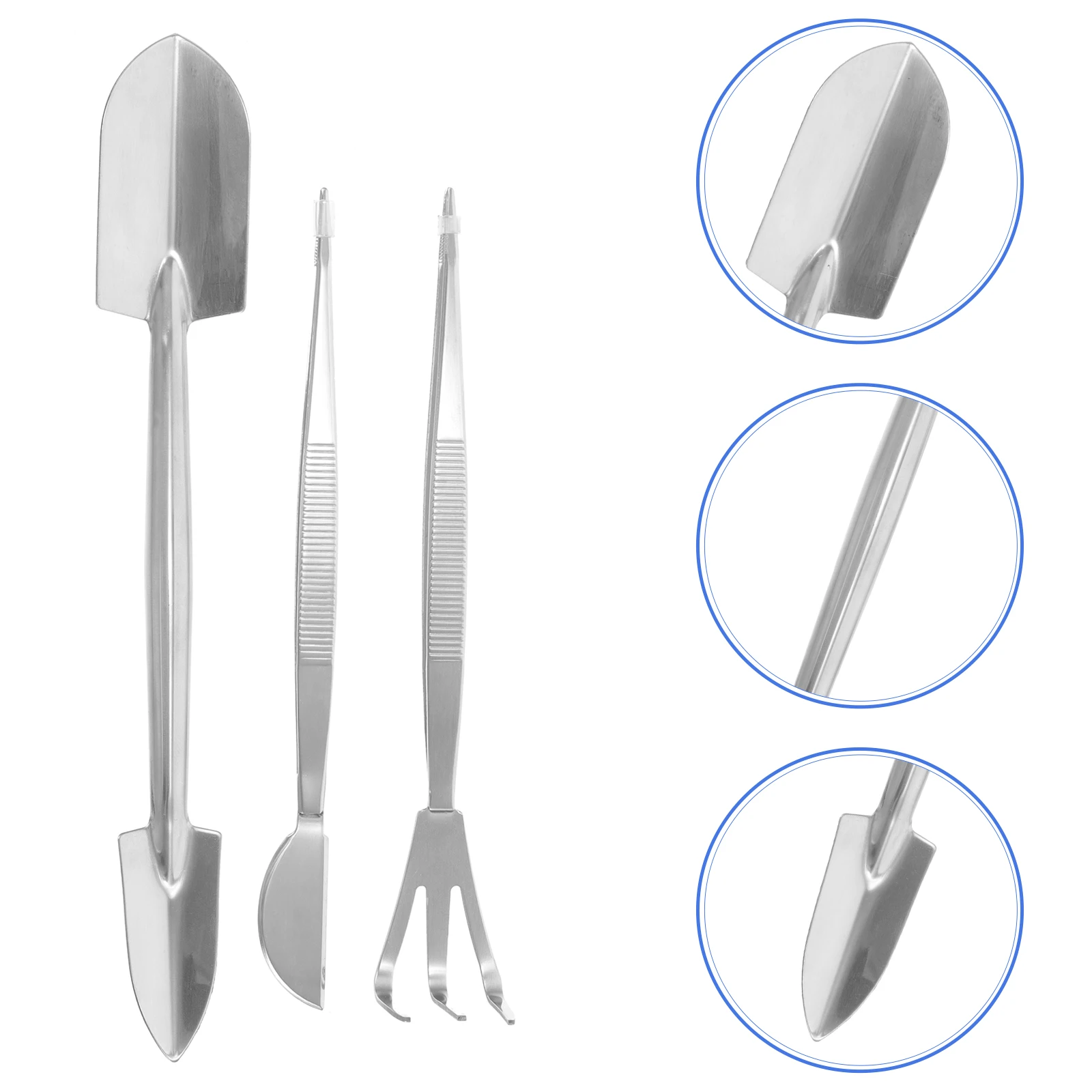 

1 set Bonsai Set Stainless Steel Tweezers Rake Scraper for Portable Multifunctional Tweezers Plants Tree Crafting Gardening
