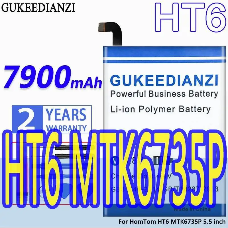 Аккумулятор мобильного телефона 7900 мАч для Oukitel K6000 Pro Ulefone Power Doogee T6 Homtom HT6
