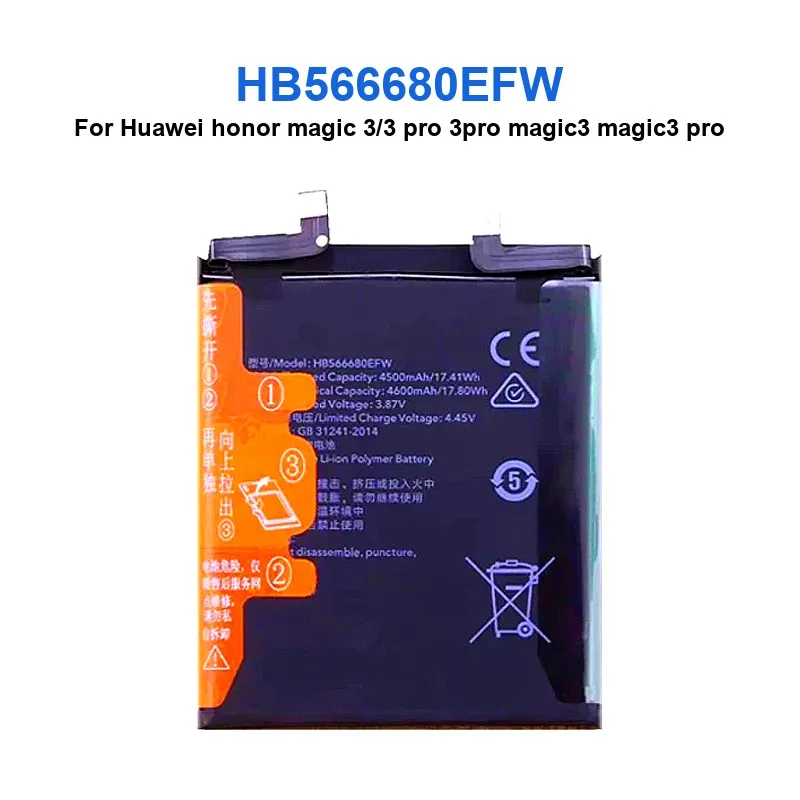Batterie Für Huawei honor magic 4 3 Genießen 50 magic4 magic3 Pro X40 4Pro 3Pro HB586680EFW HB506492EFW HB566680EFW HB496493EGW