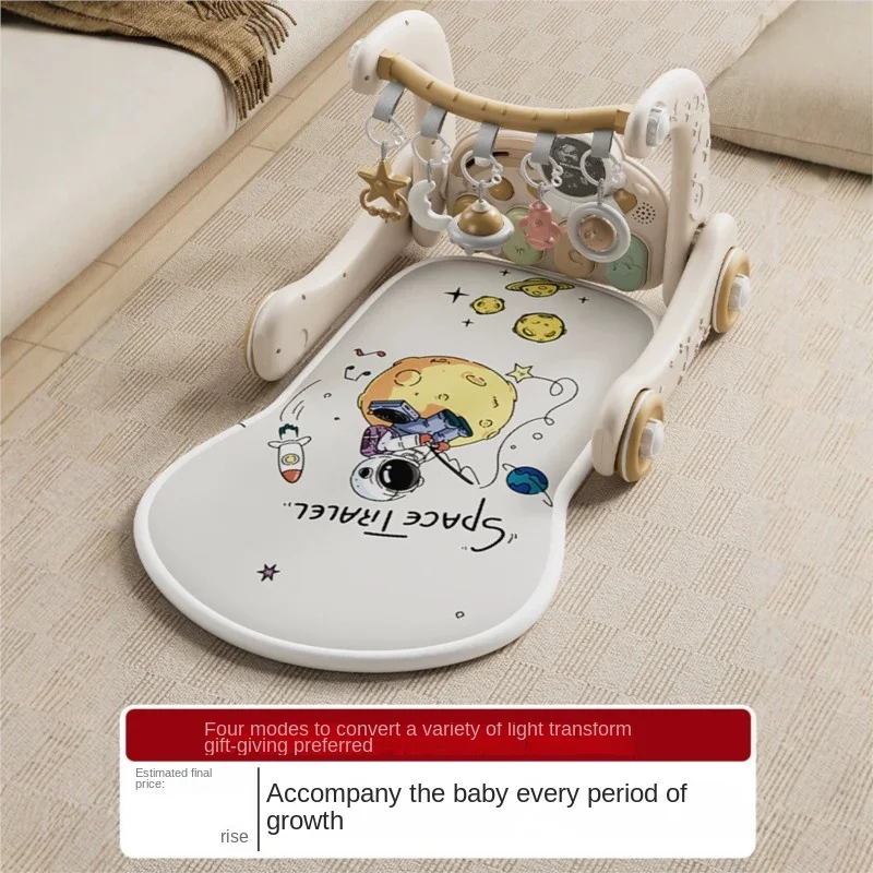 LazyChild Multifuncional: Ginásio de Atividades para Bebês com Piano e Pedal, Brinquedo Educacional para Aprendizagem Precoce