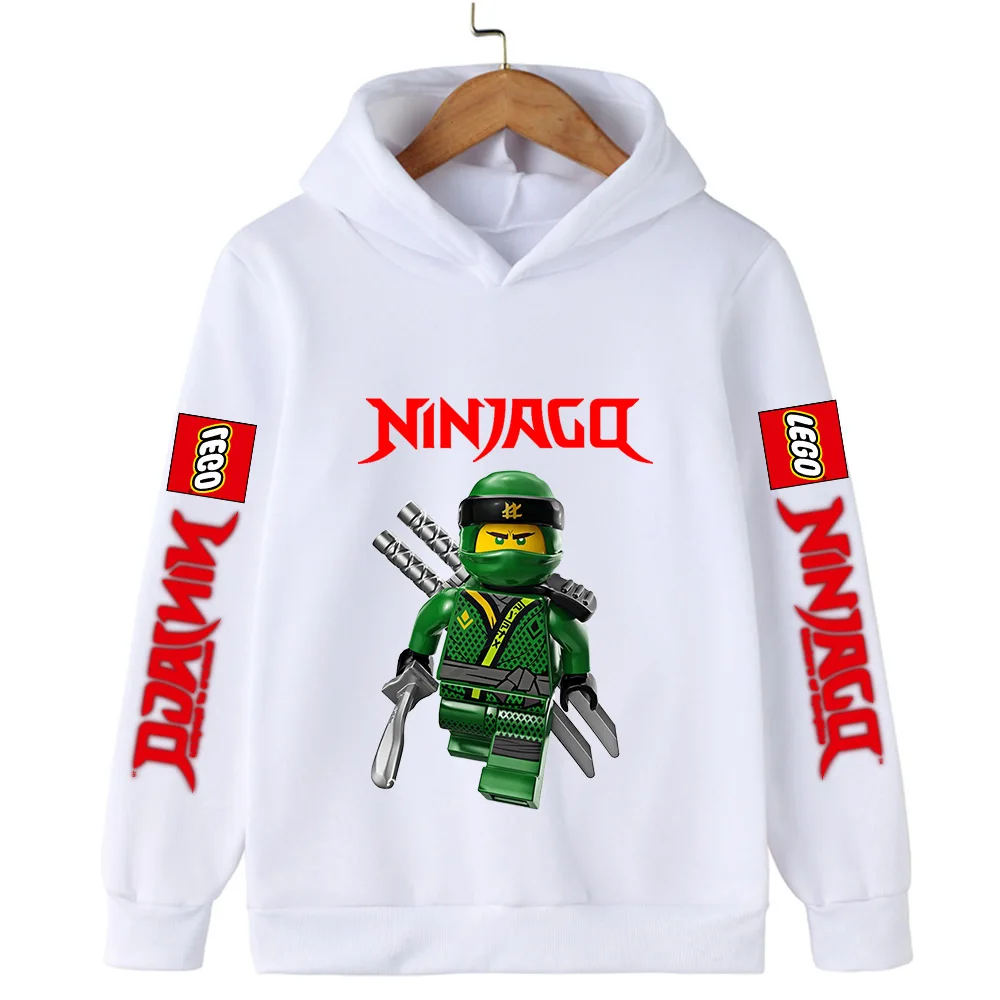 Lego Phantom Ninja Retro Cartoon Game Anime Children's Hoodie Casual Men's and Women's Hoodies Multi Color Autumn/Winter Fashion