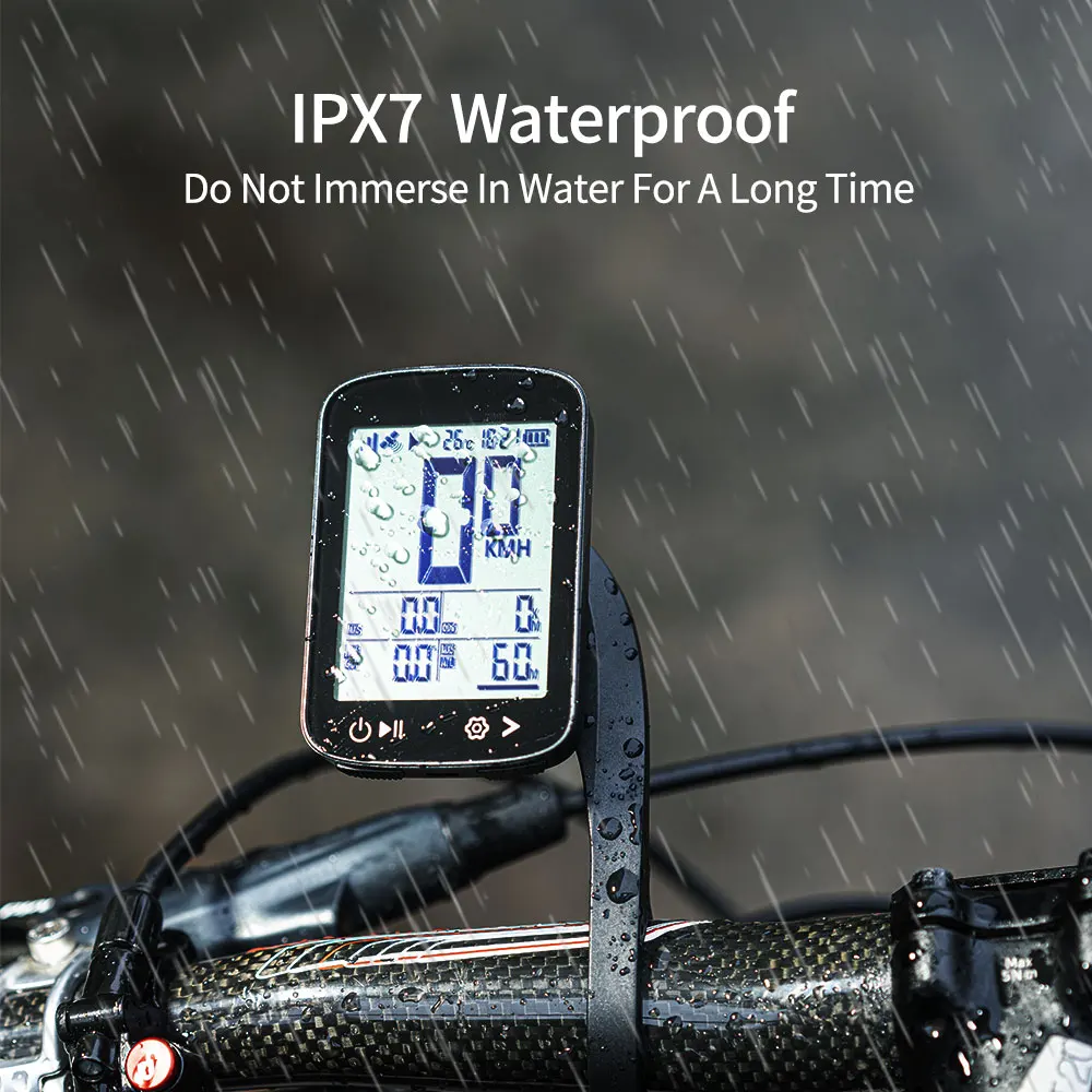 Wireless GPS Bike Computer Waterproof Cycling Computer with Auto Backlight Speedometer and Odometer Bicycle Riding Accessories