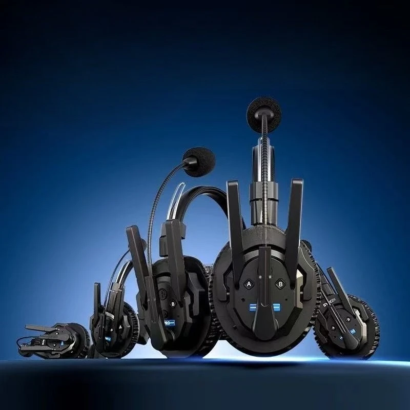 Three-way call system Headset wireless microphone Headset guide Full duplex intercom