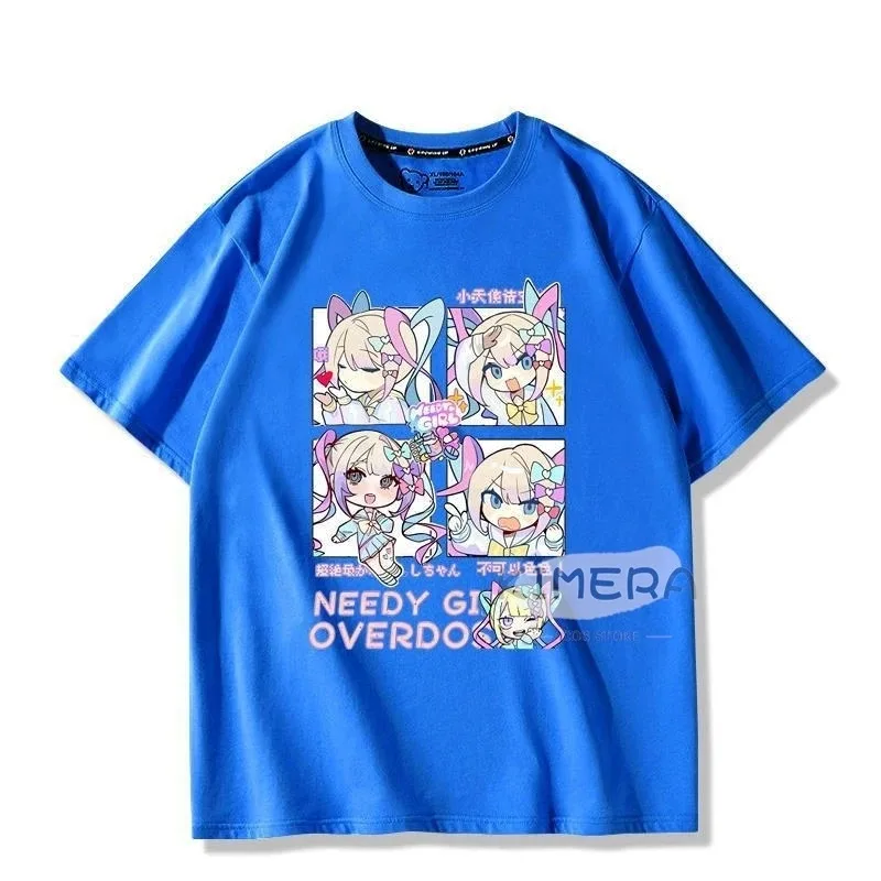 Didi 211 لعبة المحتاجة فتاة جرعة زائدة Kangel تي شيرت كبير الحجم مانغا جرافيك تي شيرت المرأة لطيف الرجال قصيرة الأكمام الصيف Kawaii زوجين