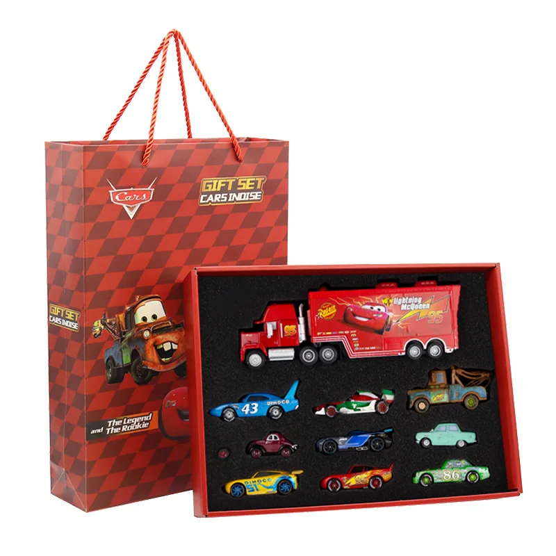 Disney Pixar Cars 3 Metal Diecast Lightning McQueen Mater Champion Car Model Toy Gift Set Jackson Uncle Truck Kids Birthday Toys