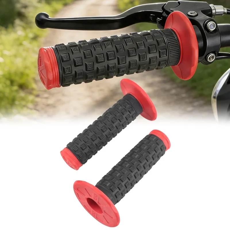 Puños de motocicleta para moto de cross, puños de goma de 7/8 pulgadas para manillar, puños de acelerador tipo almohada para motocross, para manillares de 22/24 mm