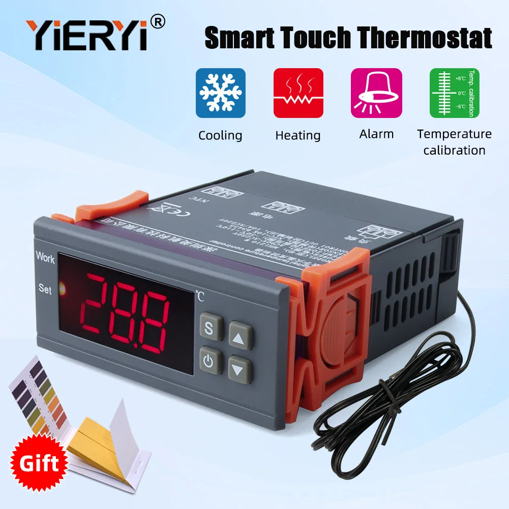 

Yieryi MH1210W Smart Digital Thermostat Ntc Sensor Heating Cooling Temperature Controller For Incubator Greenhouse