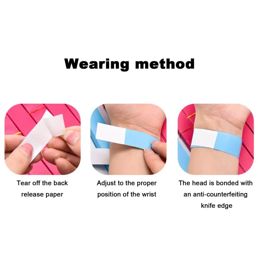 Waterproof Attendance Bracelets Reliable Attendance Bracelets 100pcs Waterproof Synthetic Paper for Events for Amusement