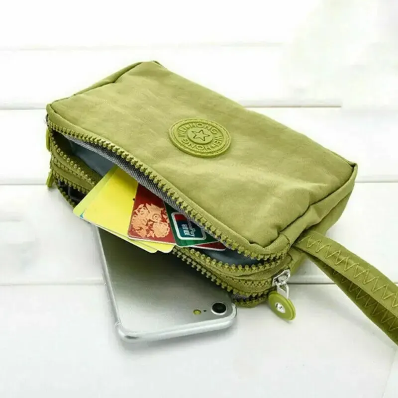 Women Coin Purse Wristlet Clutch Wallet Bag Coin Zipper Purse Cellphone Pouch Handbag Tote image 5