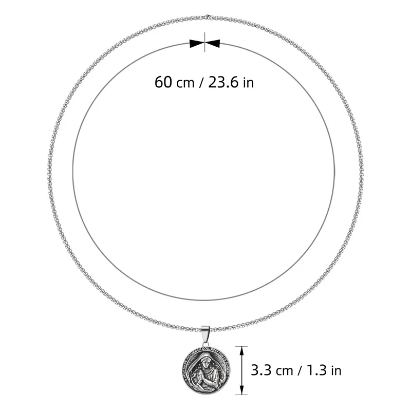 جديد اليونانية القديمة عملة العذراء القديمة العصرية الفولاذ المقاوم للصدأ قلادة قلادة بالجملة