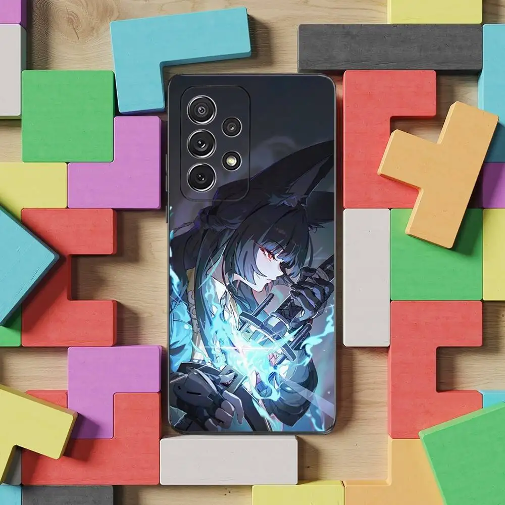 حافظة هاتف ZZZ H-Hoshimi M-Miyabi لهاتف سامسونج S25، S24، S23، S22، S21، S20، S10، Ultra، Plus، Lite، FE، غطاء أسود من السيليكون الناعم