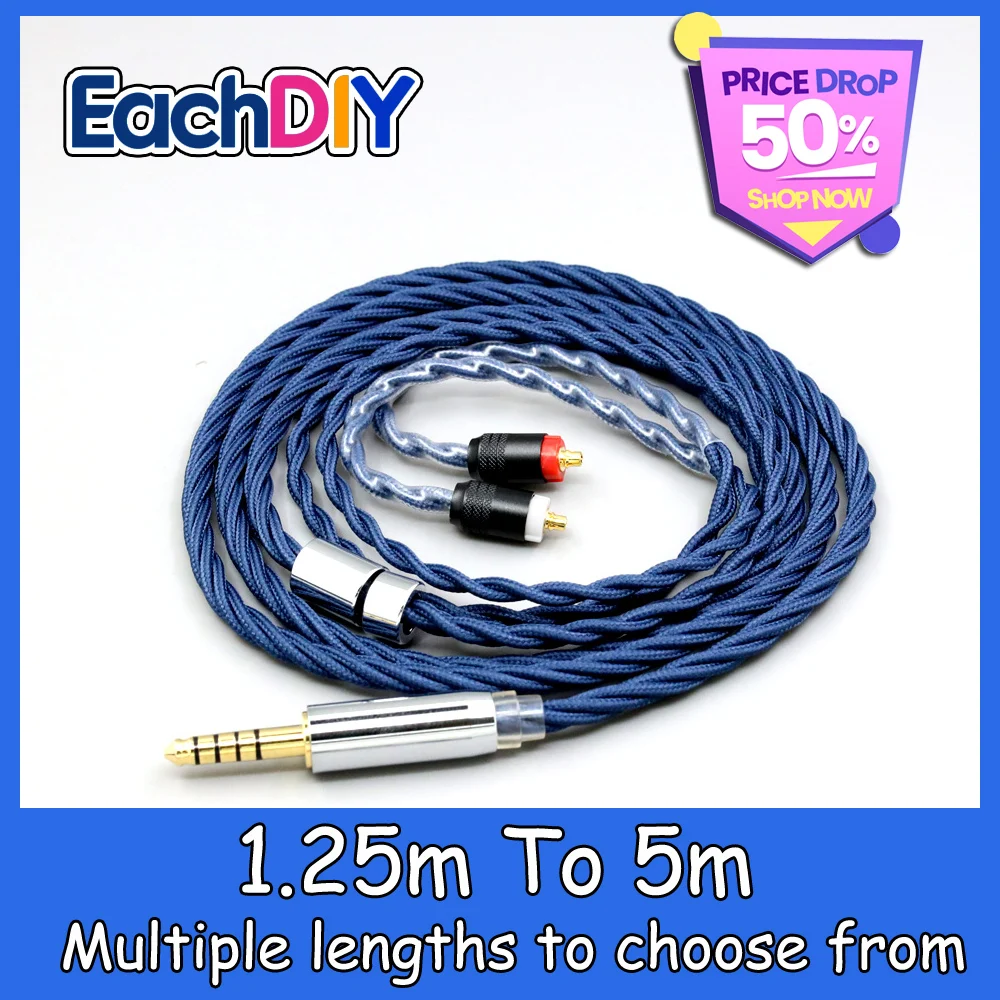 

99% Pure Silver OCC Graphene Alloy Full Sleeved Earphone Cable For Sony XBA-H2 XBA-H3 xba-A3 xba-A2 LN008625