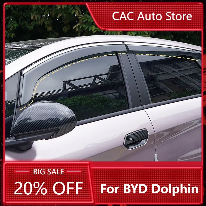 

New! Window Visor For BYD Dolphin 2023 2022 Car Accessories Rain Guard Deflector Windshield Rain Eyebrow Awning Trim