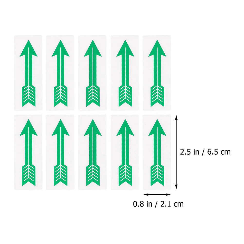 10pcs Directional Arrow Stickers Waterproof Oil-Proof Floor Marking Decals For Equipment Classroom Signs Traffic