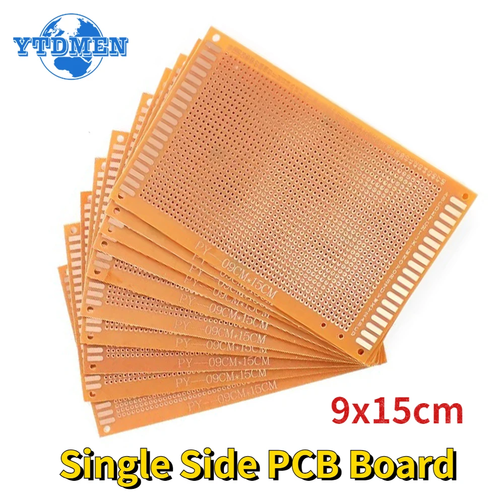 5/10pcs Universal Board Single Side Prototype PCB 9x15cm Yellow DIY Experimental Bakelite Copper Plate Circuirt Boards Kit