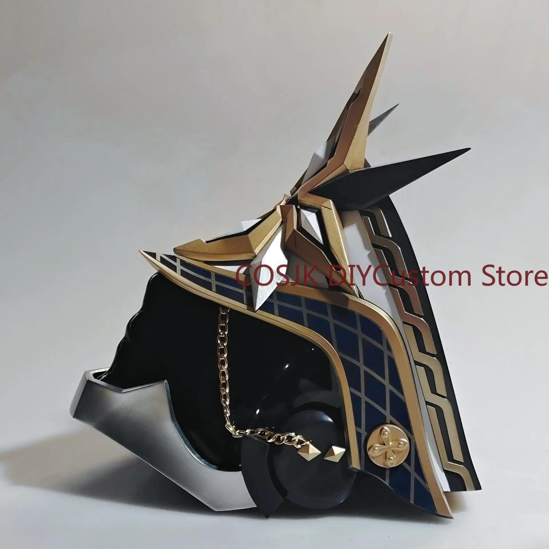 Game Genshin Impact Eleven Fatui Harbingers The Captain Capitano Cospaly Helmet Mask Fiberglass Acrylic Halloween Costume Prop