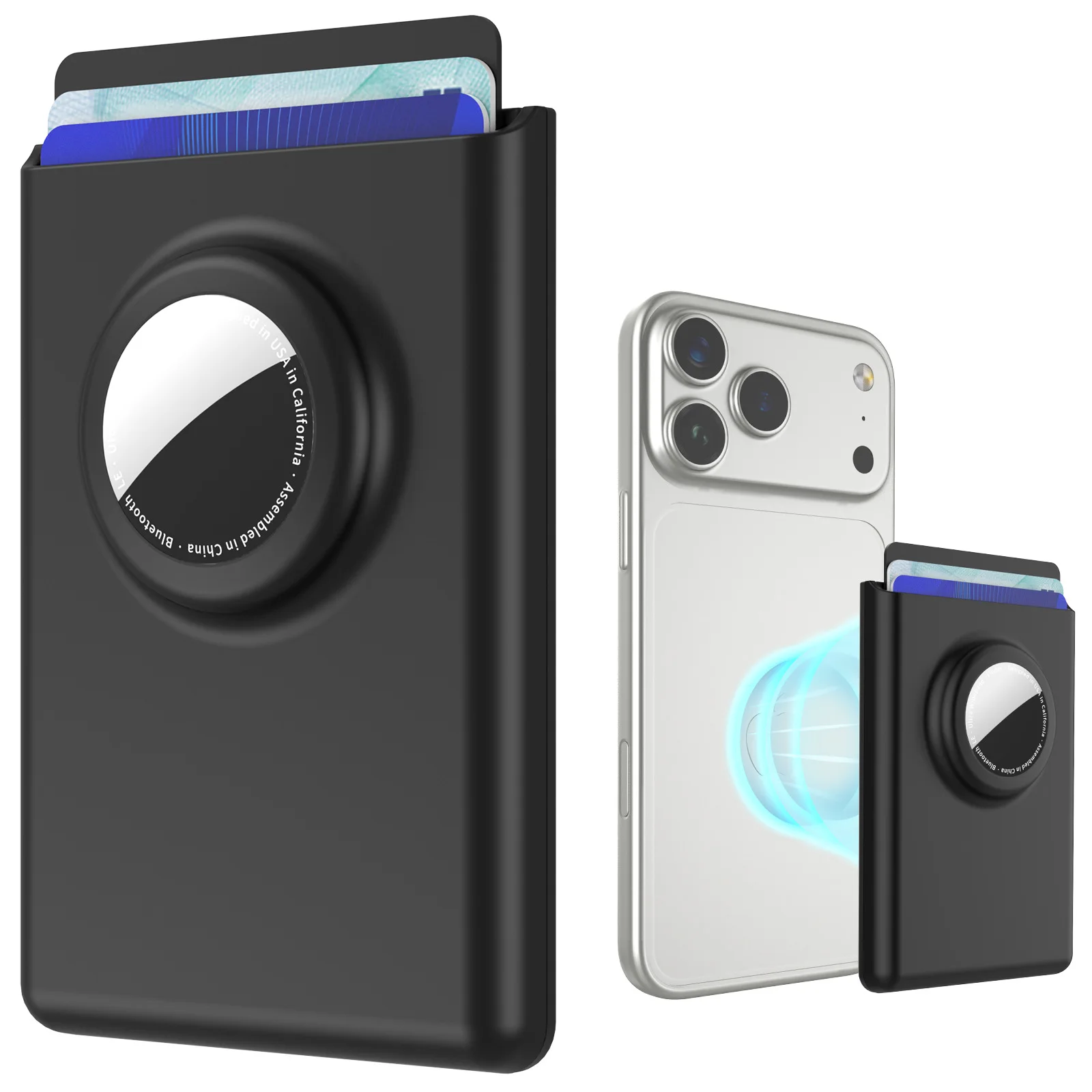 

Eayburst Magnetic Phone Card for Apple AirTag Holder Anti-Loss Durable MagSafe Air Tag Wallet Case for iPhone 17 16 15 14 13 12