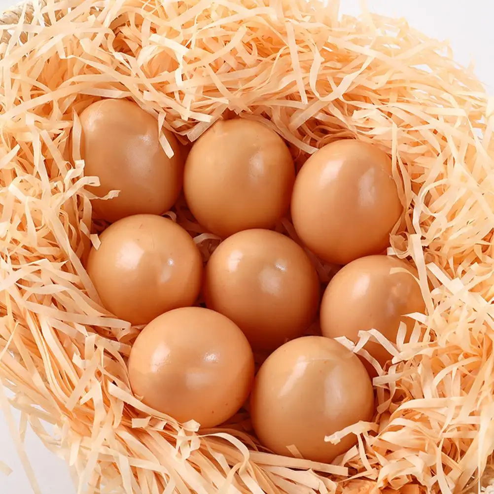 16 個シミュレーション卵小道具プラスチック DIY 卵子供のおもちゃエミュレーションイースター落書き鶏小屋の装飾安全な材料技量