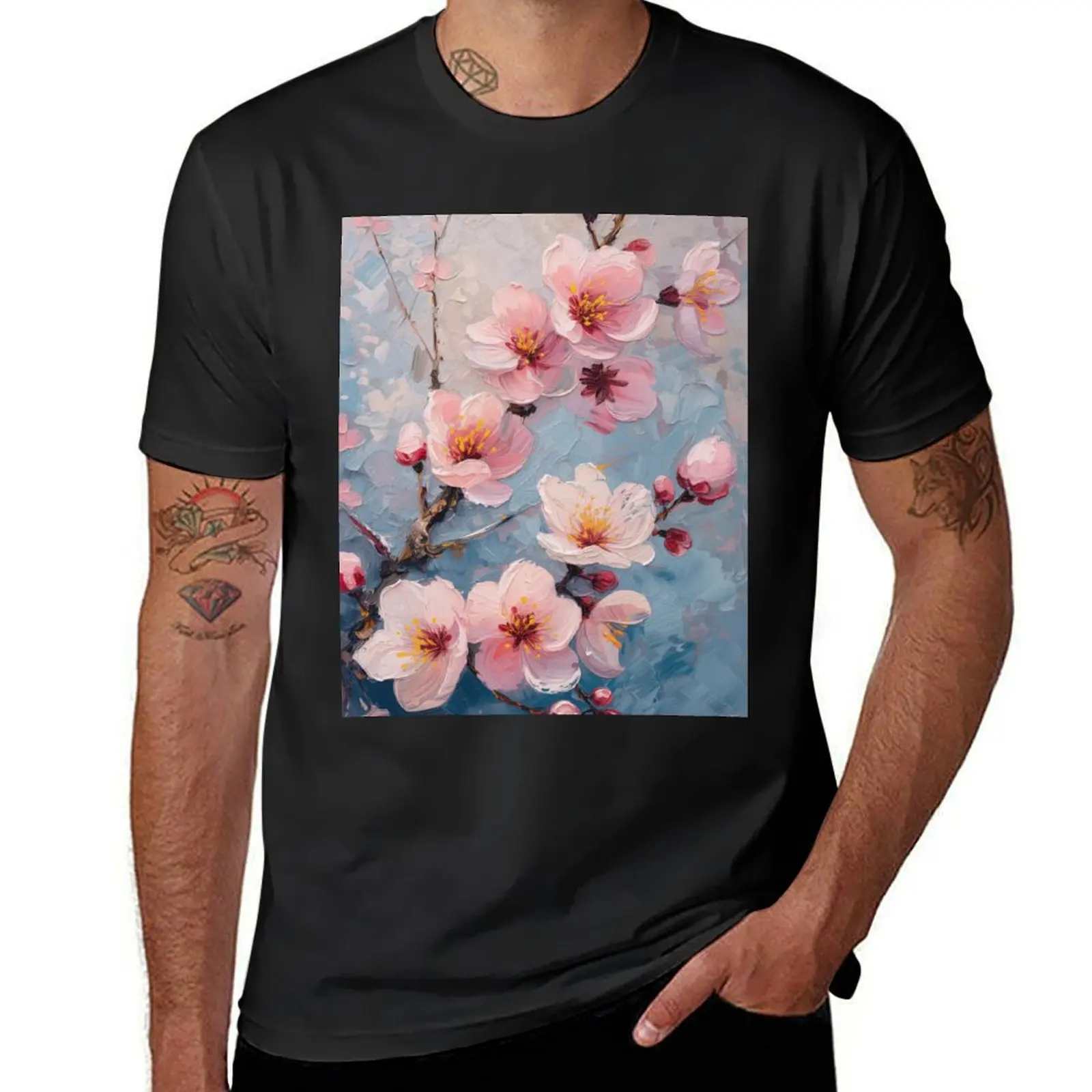 

Cherry blossom in soft pink T-Shirt sublime vintage aesthetic clothes kawaii clothes black t-shirts for men