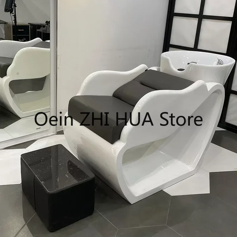 Barber Shop Sillas Furniture Hair Wash Shampoo Chairs Bed Ergonomics Lounge Hairdressing Shampoo Chairs Beauty Comfort QF50SC