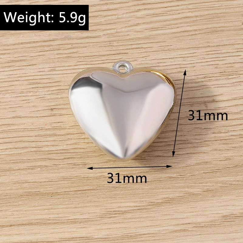 10 stücke niedlichen ccb Kunststoff Liebe Herz Charms Anhänger für Schmuck machen Tropfen Ohrringe Halsketten Armbänder DIY Handwerk liefert – Detail 7