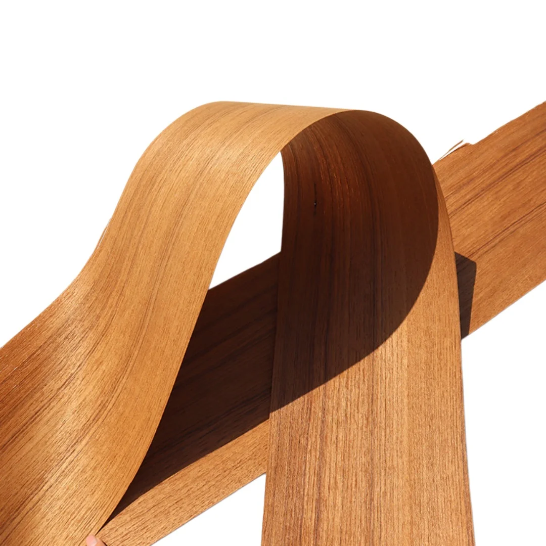 Teak Yellow Board Straight Grain Veneer, 0.5mm, 250x11cm, For Watch Box Veneering & Art Installation.