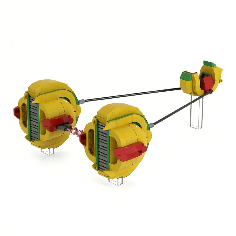 

NEW 306PCS MOC Space Battle Custom Podracer Yellow 2 Model Collectible Display DIY Creative Building Blocks Gift Collection Set