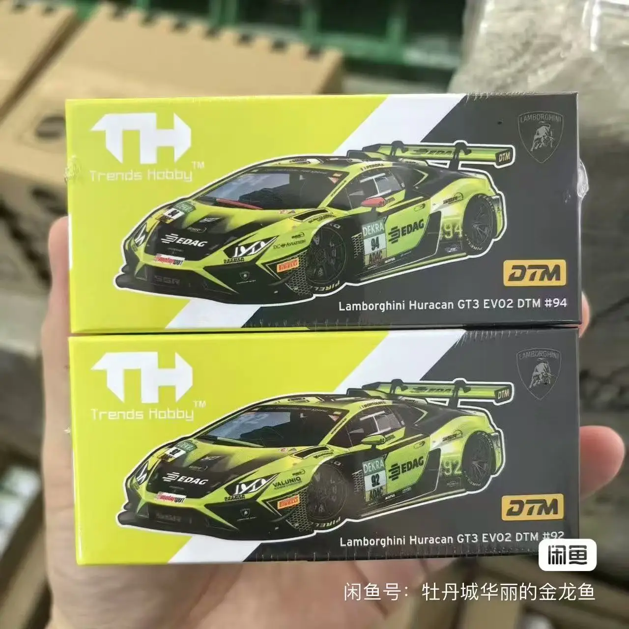Коллекционная модель гоночного автомобиля Trends Hobby 1:64 Lamborghini Huracan GT3 92 94 из сплава